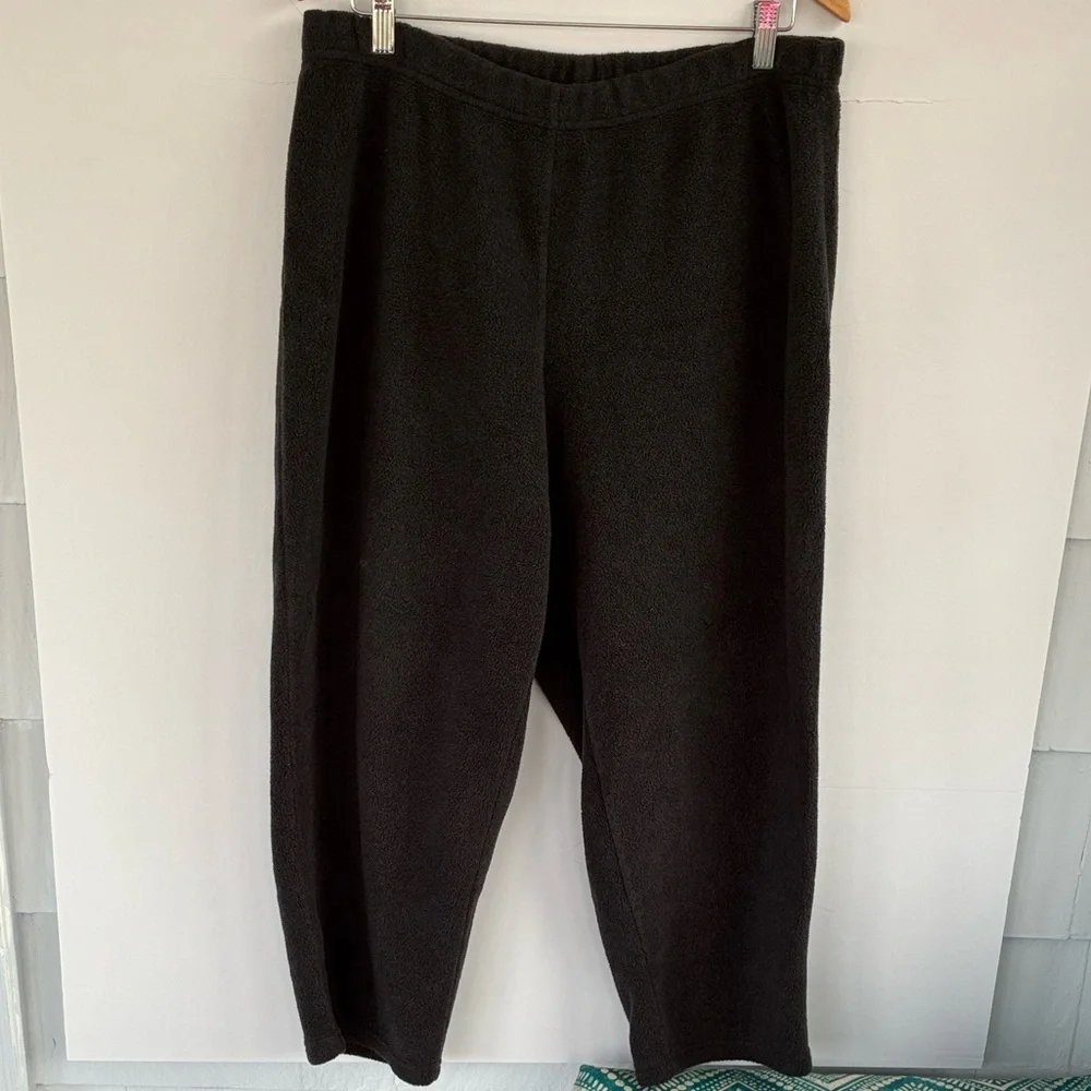 Talbots Women's Polartec Charcoal Gray Relaxed Fleece Pants 2X Petite